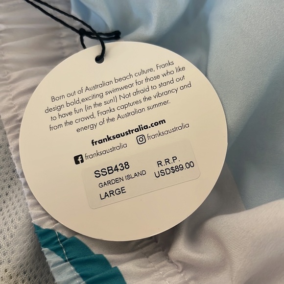 Franks Australia Mens Swim Board Shorts Large - Picture 6 of 6